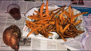 Frites de Patates Douces au FOUR ( RECETTE SIMPLE ET RAPIDE )