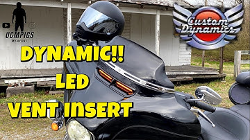 Custom Dynamics Batwing Fairing Vent Insert LED Light #customdynamics #harleydavison