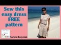 Sew this easy knit dress with circle skirt