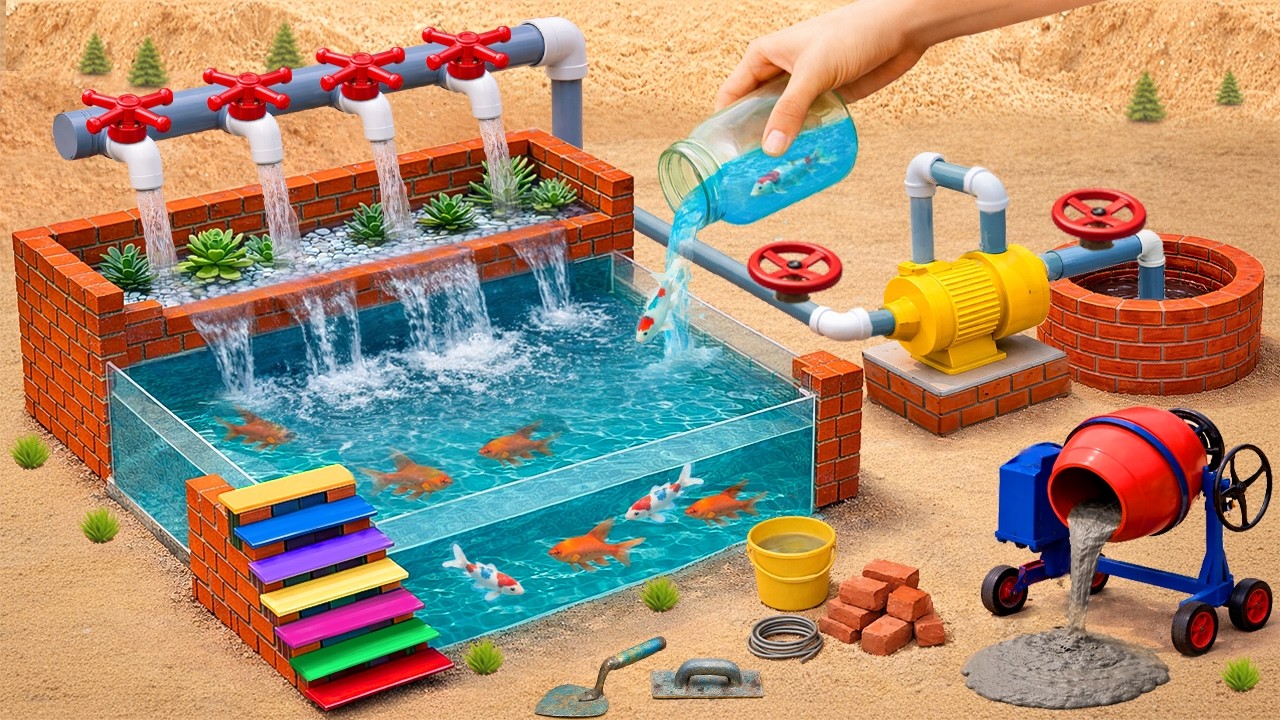 Science Project | Builds a Fish Tank with an Automatic Pump and Water Filtration System