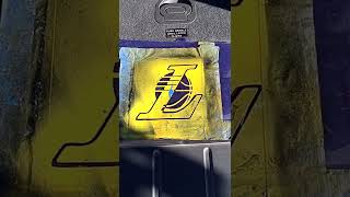 Lakers custom stencil address painting $20 Lakers custom stencil address painting $20