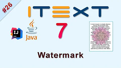 Add watermark image to PDF using iText Java