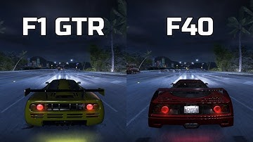 McLaren F1 GTR vs Ferrari F40 - Need for Speed Carbon (Drag Race)
