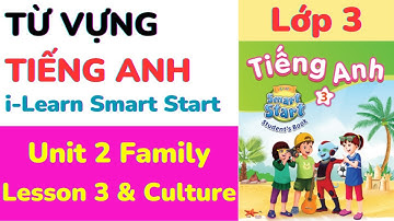 Từ vựng Tiếng Anh Lớp 3 i Learn Smart Start  Unit 2 Family Lesson 3 & Culture #học từ vựng tiếng Anh