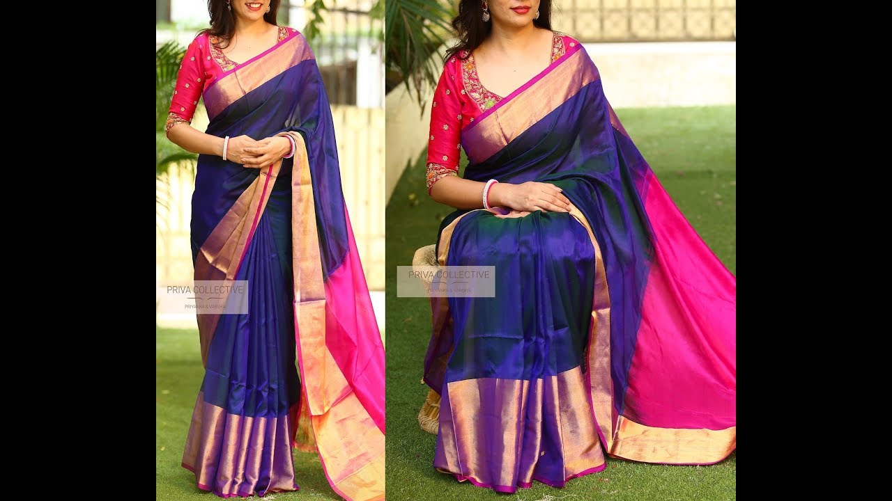Latest silk saree blouse back neck designs 2017 pictures