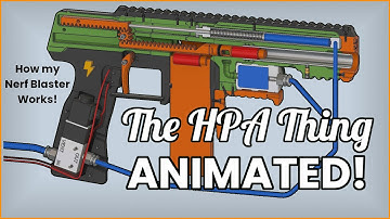 How It Works: The HPA Thing, 3D Animated Nerf Blaster Mechanical Overview! #Nerf #3dPrinting #HPA