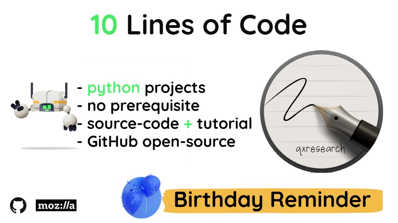 Birthday Reminder using Python | #python #qxresearch - YouTube