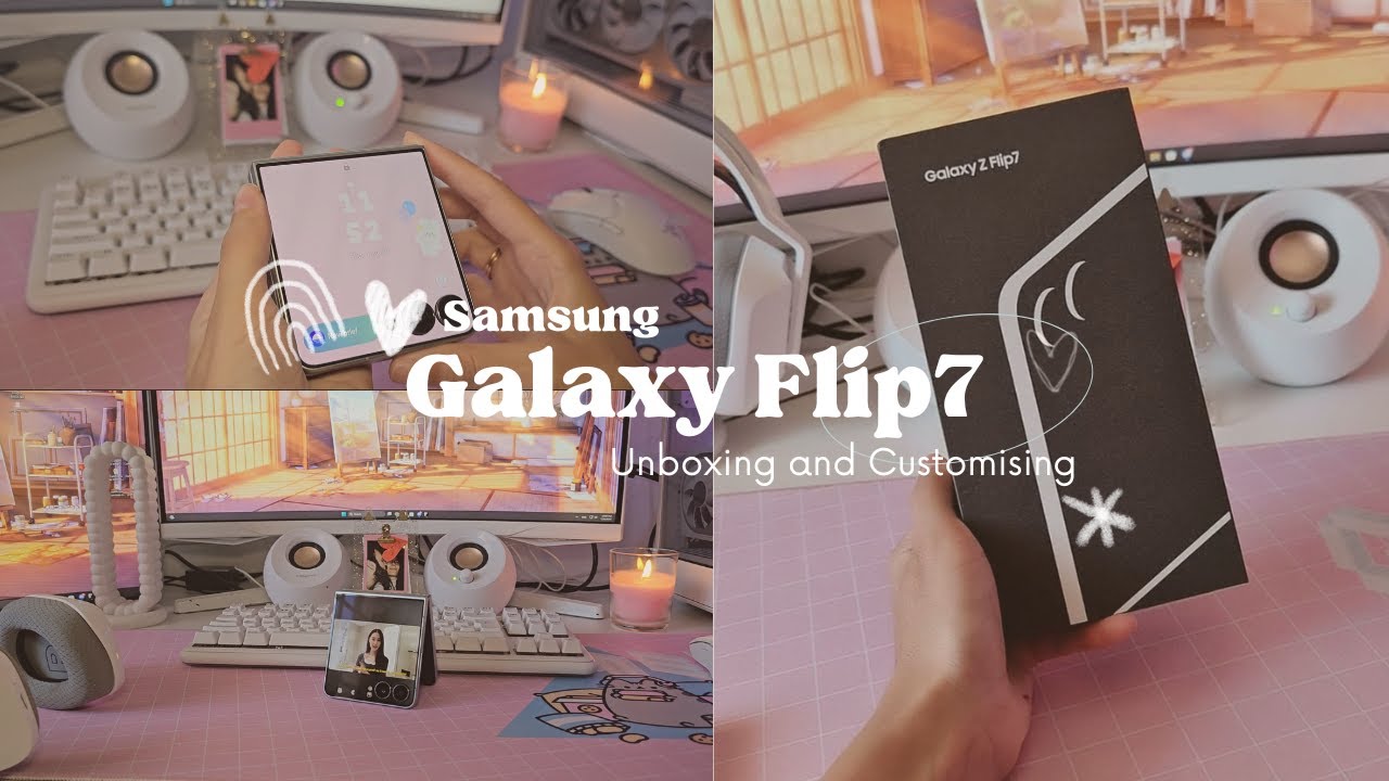 📱 Samsung Galaxy Flip7: Unboxing and Customizing my new phone 🩵