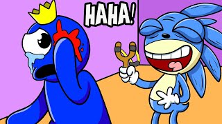 RAINBOW FRIENDS Getting TROLLED By SONIC?!