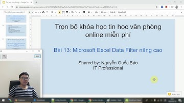 Bài 13: Microsoft Excel Advanced Filter Data Filter Lọc dữ liệu nâng cao