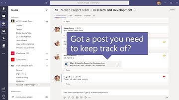 How to save a post or message in Microsoft Teams