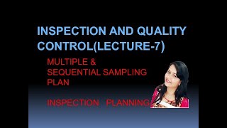 MULTIPLE  & SEQUENTIAL  SAMPLING PLAN;-------INSPECTION PLANNING