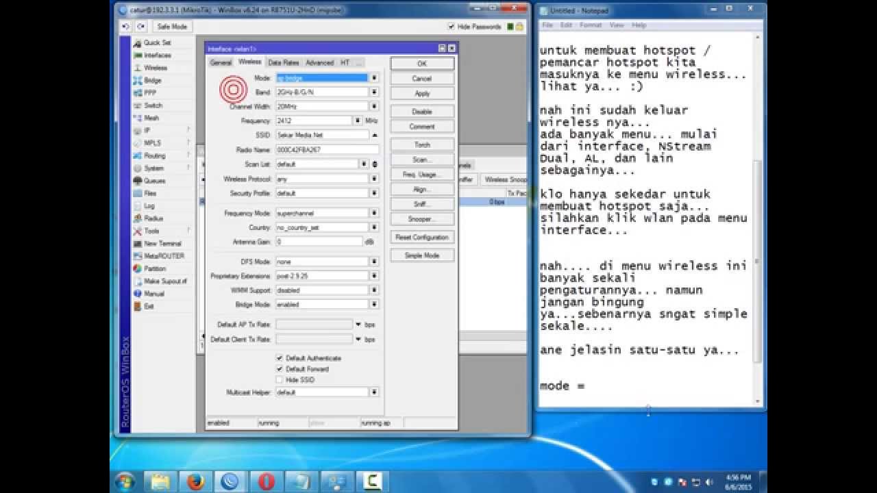 Setting Mikrotik Sebagai Access Point Pemancar Hotspot