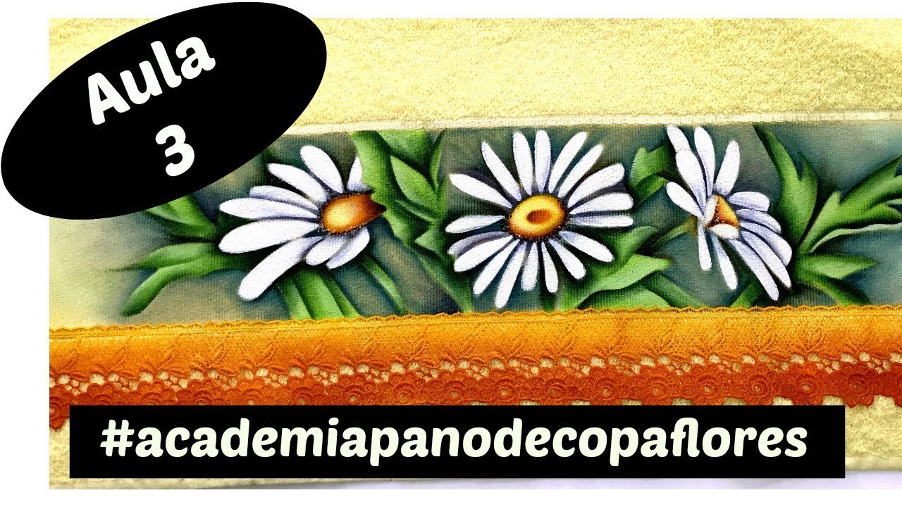 Como pintar MARGARIDAS no tecido - Iniciantes