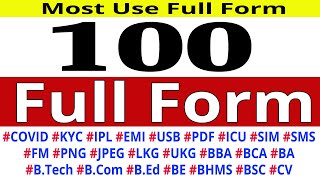 Most use full form | Full Forms List | Abbreviations | Stands for | GK questions fullform gk