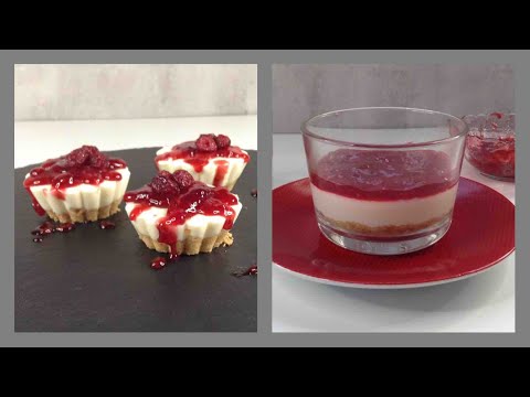 Vídeo: Mini Cheesecakes Com Framboesas