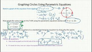 Famous Math 373 8.3-8.4 part 2B video 2 graphing circles using parametric equations Net Worth