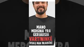 Juokingi marškinėliai „Mano mergina – vartininkė“ 😄 #Shorts