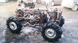 Самодельный квадроцикл с двигателем от ВАЗ 2108. Обзор и тест драйв. Полевые испытания Самодельный квадроцикл с двигателем от ВАЗ 2108. Обзор и тест драйв. Полевые испытания