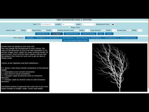 L system tree generator using p5.js