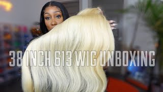 38 INCH 613 LACE FRONTAL WIG UNBOXING FABEAUTY ON ALIEXPRESS WIG AFFORDABLE THICK 613 WIG??