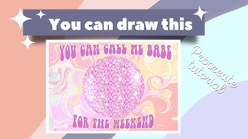 You can draw this | Retro disco ball wallpaper with Procreate | Procreate tutorials
