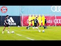 Dreamgoals at freekick practice with Lewandowski, Sané, Müller & Co. | FC Bayern Training