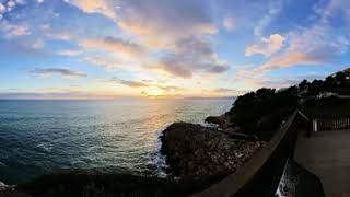 Atardecer - Vídeo 360 VR 6K INSTA360 1-INCH - Mirador de Salou - Mar Mediterráneo - Puesta del Sol