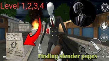 Slender insane - fps survival shooting games - level 1,2,3,4- walkthrough-android gameplay