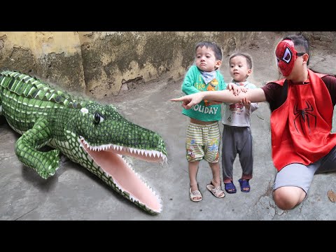 Trò Chơi Cá Sấu Đại Ca Gặp Siêu Nhân Nhện| Gia Đình Baby Shark | Foci