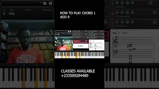 How to play chord 1 add9 (all 12 keys )  piano tutorial