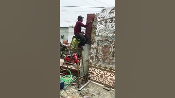 Cách người thợ lắp ráp cửa cổng rào sắt nghệ thuật rất hay #shortvideo #xaynhatho #artwork
