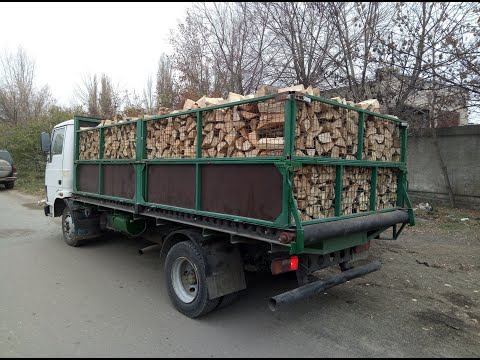 Дрова колотые. Заказ, замер объема, выгрузка, визуальный осмотр.