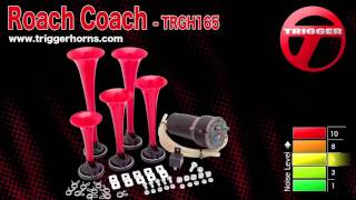 Trigger Horns Roach Coach 5 Trumpet La Cucaracha Air Horn Kit W Compressor - Trgh165
