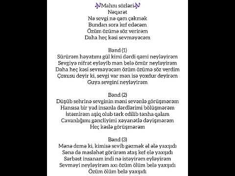 Uzeyir Mehdizade Daha hec kesi sevmeyecem (Sozleri/Lyrics) #üzeyirmehdizade #dahaheçkesisevmeyecem