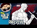 How to Draw DAREDEVIL (Netflix Daredevil Season 2) Narrated Easy Step-by-Step Tutorial