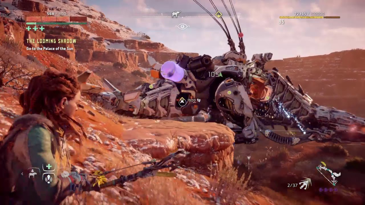 Horizon Zero Dawn (Ultra Hard) Fighting 2 Thunderjaws and Lancehorns