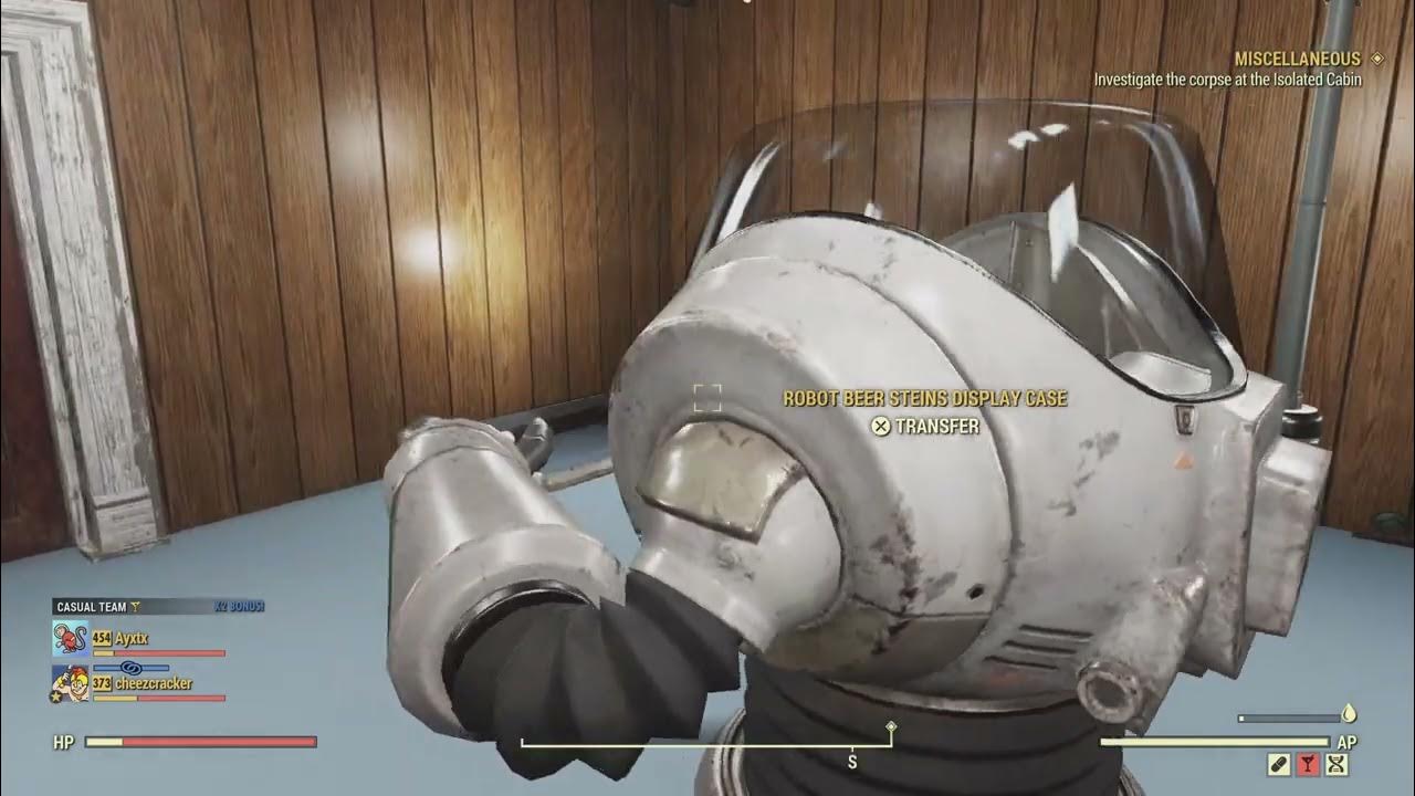 Robot beer stein display case Fallout 76 YouTube