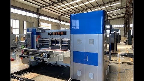 High speed 4 colors flexo printing rotary die cutting stripping stacking machine