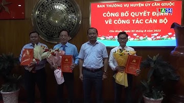 Cần Giuộc công bố quyết định công tác cán bộ | LONG AN TV