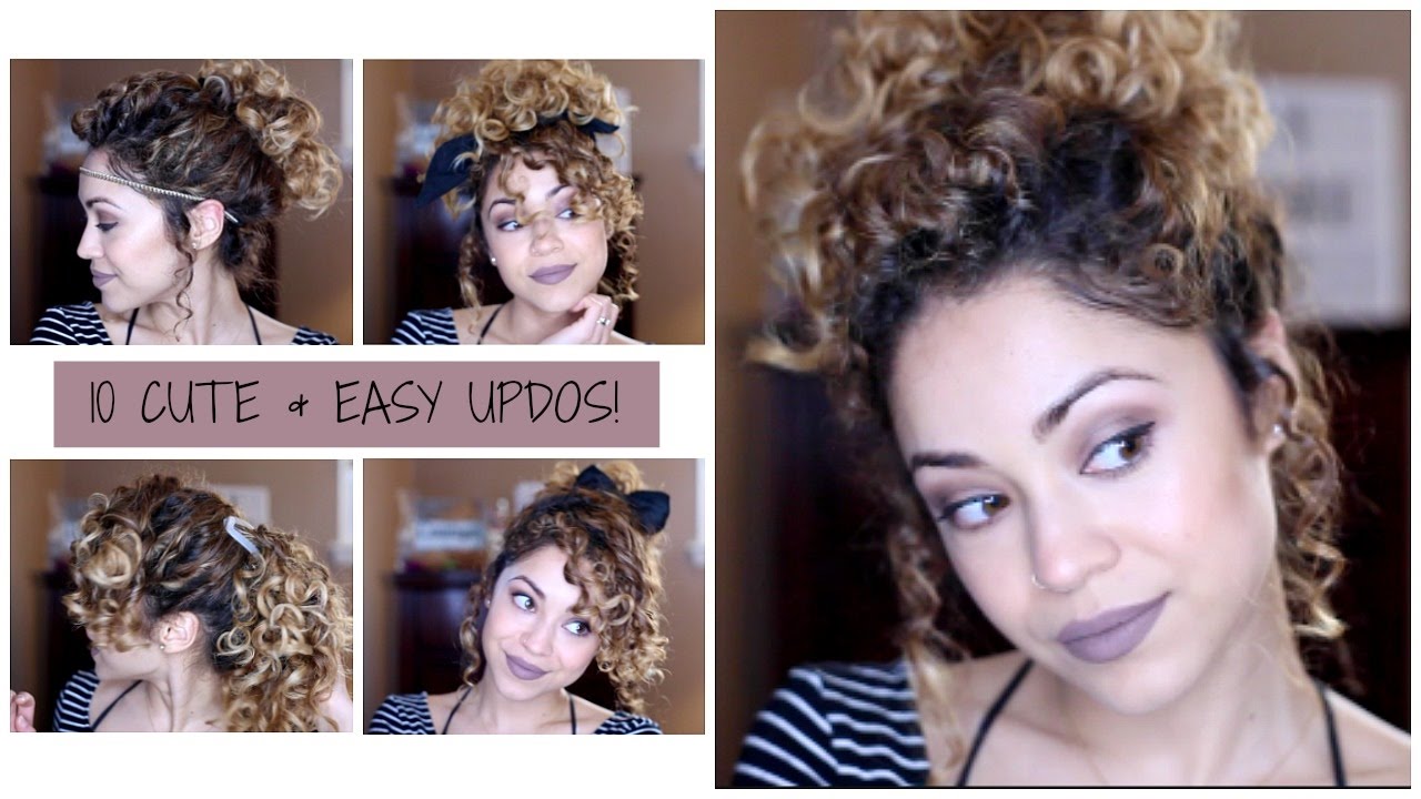 10 Cute Easy Updo Looks On Curly Hair All Hair Types