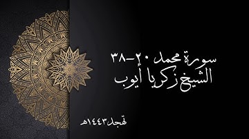 سورة محمد ٢٠-٣٨ | الشيخ زكريا أيوب
