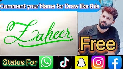 Zaheer Name Signature Calligraphy Status | How to Cursive write with cut Marker #zaheer @zaheer