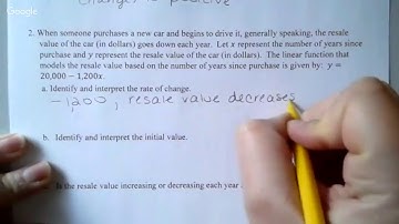 M8 - Interpreting Rate of Change and Initial Value (Ch. 6)