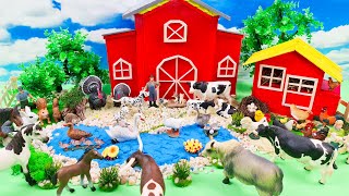 Top The Most Creative Build Barnyard Farm - Barn for Horse, Cow, Chicken - Cattle Farm Diorama