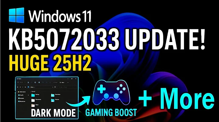 Windows 11 KB5072033 – MASSIVE 25H2 Update! Gaming FIX + Full Dark Mode!