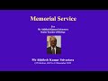 Memorial Service for Mr. Akhilesh Kumar Srivastava