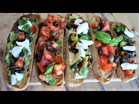 Bruschetta 4 Rețete Bruschetta de pus pe masă