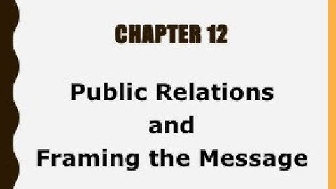 JRN100 CHAPTER 12 "Public Relations" LECTURE (14:25) Video YouTube