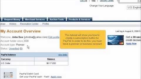 How to create a subscription button for PayPal